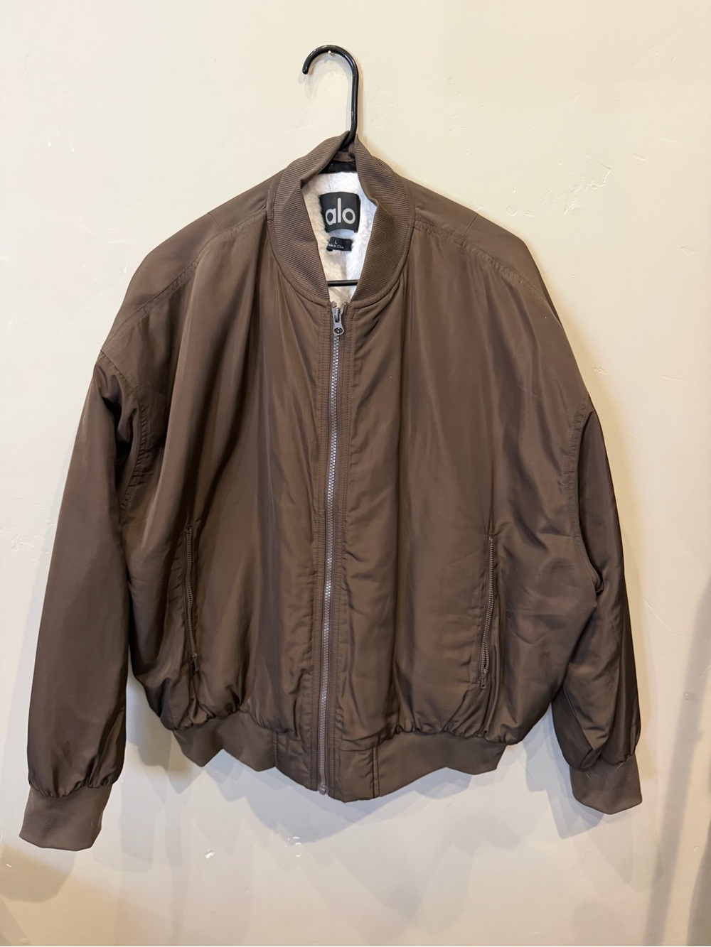 ALO Yoga Men's Espresso Brown Bomber Jacket